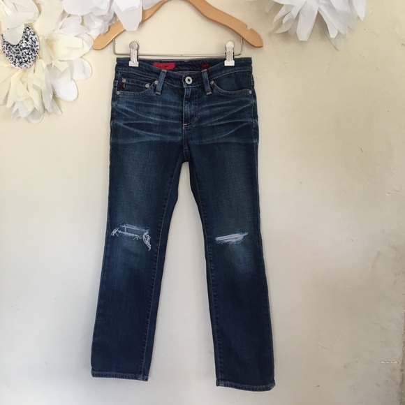 AG | The Capri Medium Wash Distressed Jeans | 24R - Picture 3 of 7